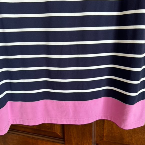 Southern Tide Navy Stripe Long Sleeve Dress/ Pink stripe- size Small - Picture 5 of 5